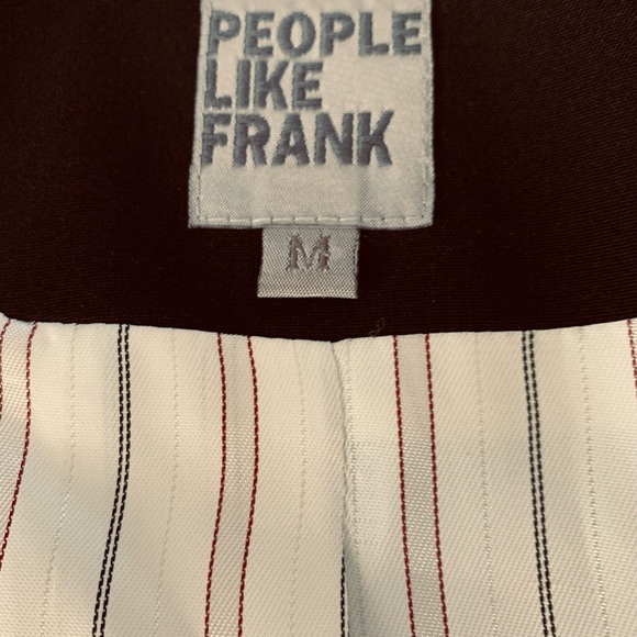 People Like Frank Jacket  Women’s Thick Stitch Embroidered Back Pleats size M - Picture 6 of 7